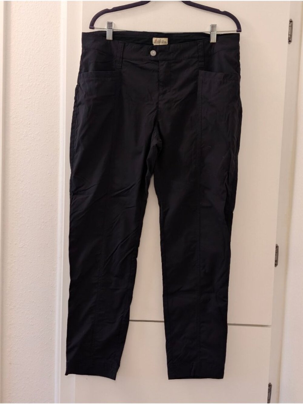 Royal Robbins Black Nylon Hiking Pants With Reflective Detail Womens Size 14